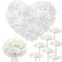 Flores artificiais Zeyune Hydrangea 200 peças de seda com caules