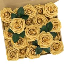 Flores Artificiales N&T NIETING Rosa Amarilla Dorada x25