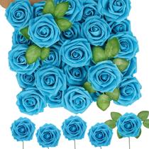 Flores Artificiales N&T NIETING Rosas Falsas de Espuma Azul x50 Flores Artificiales N&T NIETING Rosas Falsas de Espuma Azul x50