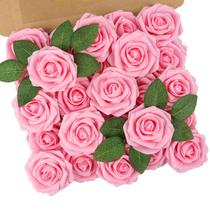 Flores Artificiales N&T NIETING Rosas Rosadas x25 con Tallos