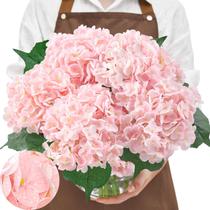 Flores Artificiales Serwalin 5PCS Hortensia 3D Tacto Real