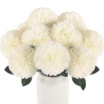 Flores de crisântemos artificiais Hananona, 12 peças brancas Flores de crisântemos artificiais Hananona, 12 peças brancas