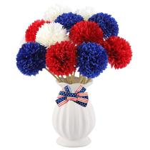 Flores de crisântemos artificiais Rowfad Patriotic 12 unidades