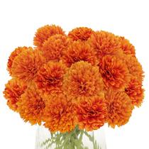 Flores de crisântemos de seda artificial, 20 unidades para decoração