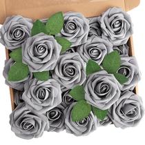 Flores de espuma artificial N&T NIETING rosa cinza 25 unidades com caules