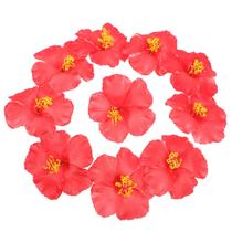 Flores de hibisco artificiais PRETYZOOM 10 unidades 10x10x1cm vermelhas Flores de hibisco artificiais PRETYZOOM 10 unidades 10x10x1cm vermelhas