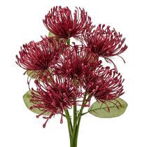 Flores de outono de crisântemo artificial Briful 6 peças cor de vinho
