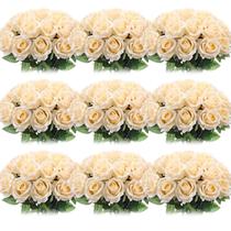 Flores de rosas artificiais Jexine 100 Bulk Champagne Color
