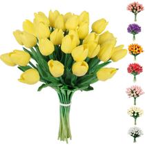 Flores de tulipas artificiais C APPOK Latex Tulip Hastes x30