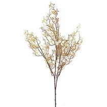 Flores Decorativas Permanentes - Flor de Ameixa X18 70cm Branco - 6 Hastes