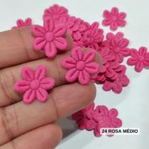 Florzinha Prensada 2x2cm (100 Unidades 1 Cor) para Laços e Tiaras Cor:Ref.24 Rosa Médio - 100 un