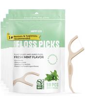 Floss Picks, biodegradável, Happy Eco Glide, 200 unidades