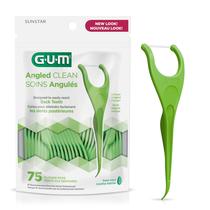 Floss Picks GUM Angled, fio dental extra forte, 75 unidades Floss Picks GUM Angled, fio dental extra forte, 75 unidades