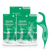 Floss Picks GUM Professional Clean Extra Strong 90 unidades Floss Picks GUM Professional Clean Extra Strong 90 unidades