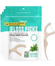 Floss Picks HAPPY ECO Double Floss Biodegradável 200 unidades Floss Picks HAPPY ECO Double Floss Biodegradável 200 unidades