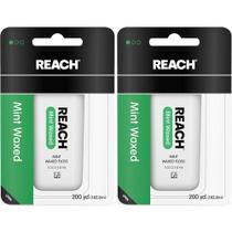 Floss Reach Mint Waxed 182,8 m 200 jardas (pacote com 2) Floss Reach Mint Waxed 182,8 m 200 jardas (pacote com 2)