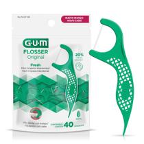 Flosser Fio Dental Individual Forquilha com Haste Resistente 40un Gum
