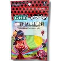 Flosser Fio Dental Infantil Miraculous com Haste com 20 - Sunstar