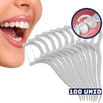 Flosser Fio Dental Suporte Com Haste Caixinha 100Un Flosser Fio Dental Suporte Com Haste Caixinha 100Un