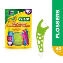 Flosser Infantil Crayola GUMFio Dental Infantil com Cabo 40 unidades