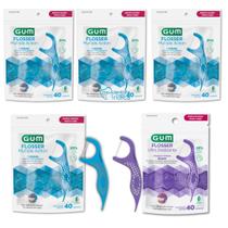 Flosser Multiple Action Azul + Ultra Deslizante RoxoGUMKIT 200 unidades