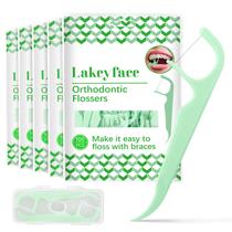 Flossers ortodônticos Lakeyface 500 unidades com dispensador de fio dental Flossers ortodônticos Lakeyface 500 unidades com dispensador de fio dental