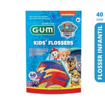 Flossers Patrulha Canina GUMFio Dental Infantil com Cabo 40 unidades