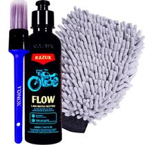 Flow Shampoo Para Lavar Motos Razux 240ml Luva Microfibra PIncel Interso Vonixx