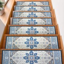 FlowaFoli 15 piezas de protectores antideslizantes para escaleras interiores 20x76 cm FlowaFoli 15 piezas de protectores antideslizantes para escaleras interiores 20x76 cm