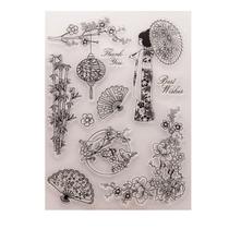 Flower Bird Clear Silicone Seal Stamp DIY Álbum Scrapbooking Photo Card Decor - Clear