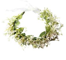 Flower Crown Headband LLinfflr Fairy para mulheres e meninas, branca Flower Crown Headband LLinfflr Fairy para mulheres e meninas, branca