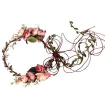 Flower Crown Headband LLinfflr Vine Boho Wedding Party Pink Flower Crown Headband LLinfflr Vine Boho Wedding Party Pink