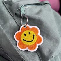 FLR003-001 Flor Sorriso Patch Bordado 6,8x6,8cm