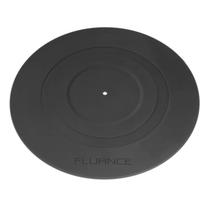 Fluance Turntable Platter Mat (Preto de Borracha) - Design durável de silicone de grau de audiófilo para toca-discos de vinil (PFHTRP)