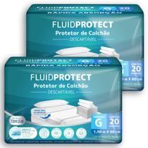 FLUID PROTECT Kit Protetores de Colchão Descartável - 40 Unidades (150 cm X 80 cm)