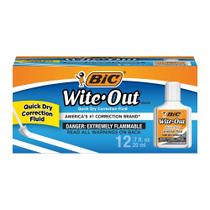 Fluido de correção BIC Wite Out Quick Dry 20 mL Branco (x12)