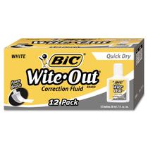 Fluido de correção BIC Wite-Out Quick Dry 20mL White Dozen