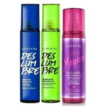 Fluido Liso Mágico 200 ml + Spray De Brilho 120 ml + Modelador - Lowell Fluido Liso Mágico 200 ml + Spray De Brilho 120 ml + Modelador - Lowell