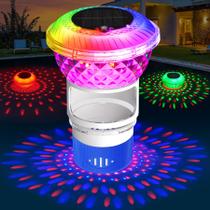 Flutuador de Cloro para Piscina Chsuiwe com Luz Solar Colorida Flutuador de Cloro para Piscina Chsuiwe com Luz Solar Colorida