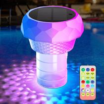 Flutuador de Cloro para Piscina Honeasort 2 em 1 com Luz Solar RGB Flutuador de Cloro para Piscina Honeasort 2 em 1 com Luz Solar RGB