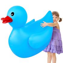 Flutuador de piscina inflável Hungdao Giant Duck de 4 pés para azul de verão