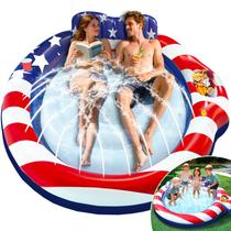 Flutuador de piscina inflável TURNMEON American Flag 180x165cm para adulto Flutuador de piscina inflável TURNMEON American Flag 180x165cm para adulto
