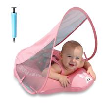 Flutuador de Piscina para Bebê PARENTSWELL com Toldo UPF50+ Rosa