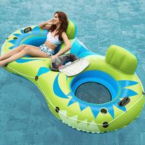 Flutuador inflável de tubo fluvial Jasonwell para 2 pessoas com refrigerador