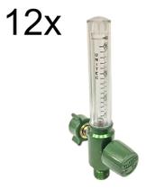 Fluxometro De Oxigênio Eco Anodizado 0-15L/MIN ANVISA 12 Und