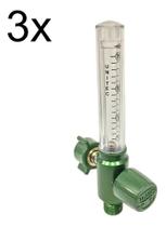 Fluxometro De Oxigênio Eco Anodizado 0-15L/MIN ANVISA 3 Und