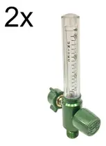 Fluxometro Eco Anodizado 15L/MIN P/ Rede De Oxigenio - 2 Und