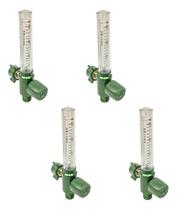 Fluxometro Eco Anodizado 15L/MIN P/ Rede De Oxigenio - 4 Und