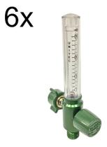 Fluxometro Para Rede De Oxigênio Anodizado 0-15L/MIN - 6 Und