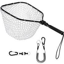 Fly Fishing Landing Net DEAYOU Soft Rubber Mesh Bass Trout Fly Fishing Landing Net DEAYOU Soft Rubber Mesh Bass Trout